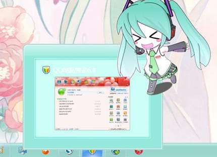 初音未来 花のmiku   win7电脑主题下载