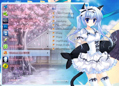 猫耳娘 五更琉璃 win7电脑主题下载