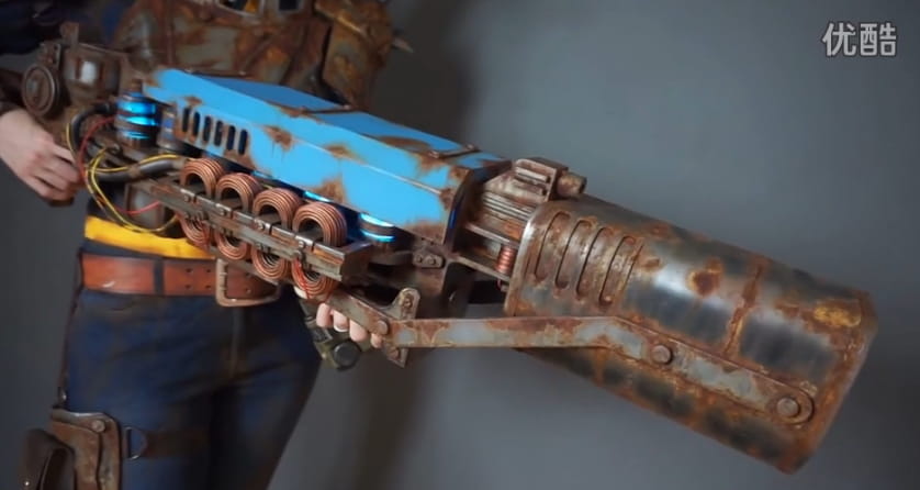 cos道具制作 辐射4高斯步枪 cosplay神级制作