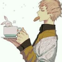 动漫头像男 优雅的喝茶