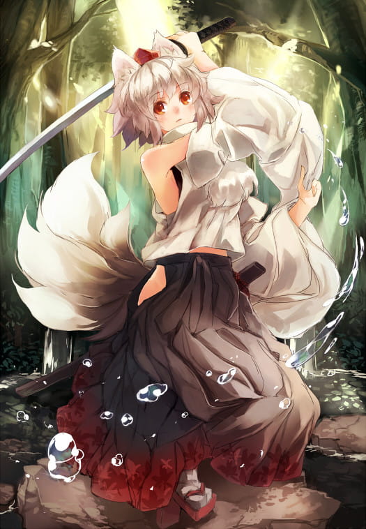 犬走椛 手机壁纸 东方Project