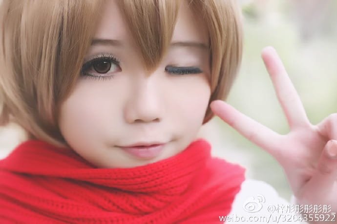 【授权】龙与虎 戴围巾逢坂大河 cos