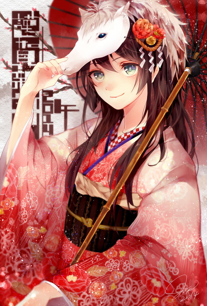 动漫花魁艺妓 精美手机壁纸