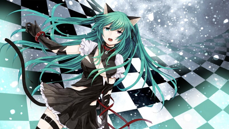 长发什么的最喜欢了 桌面壁纸 飘飘飞扬