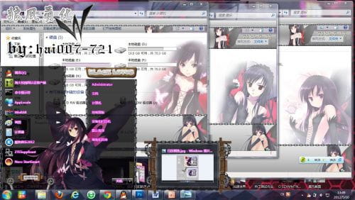 【win7主题】加速世界-黑雪姬