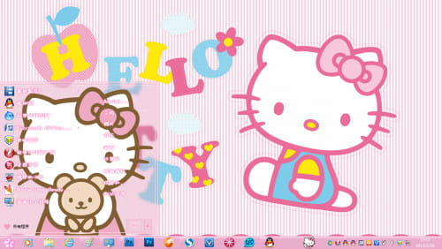 hello kitty 凯蒂猫 win7电脑主题下载