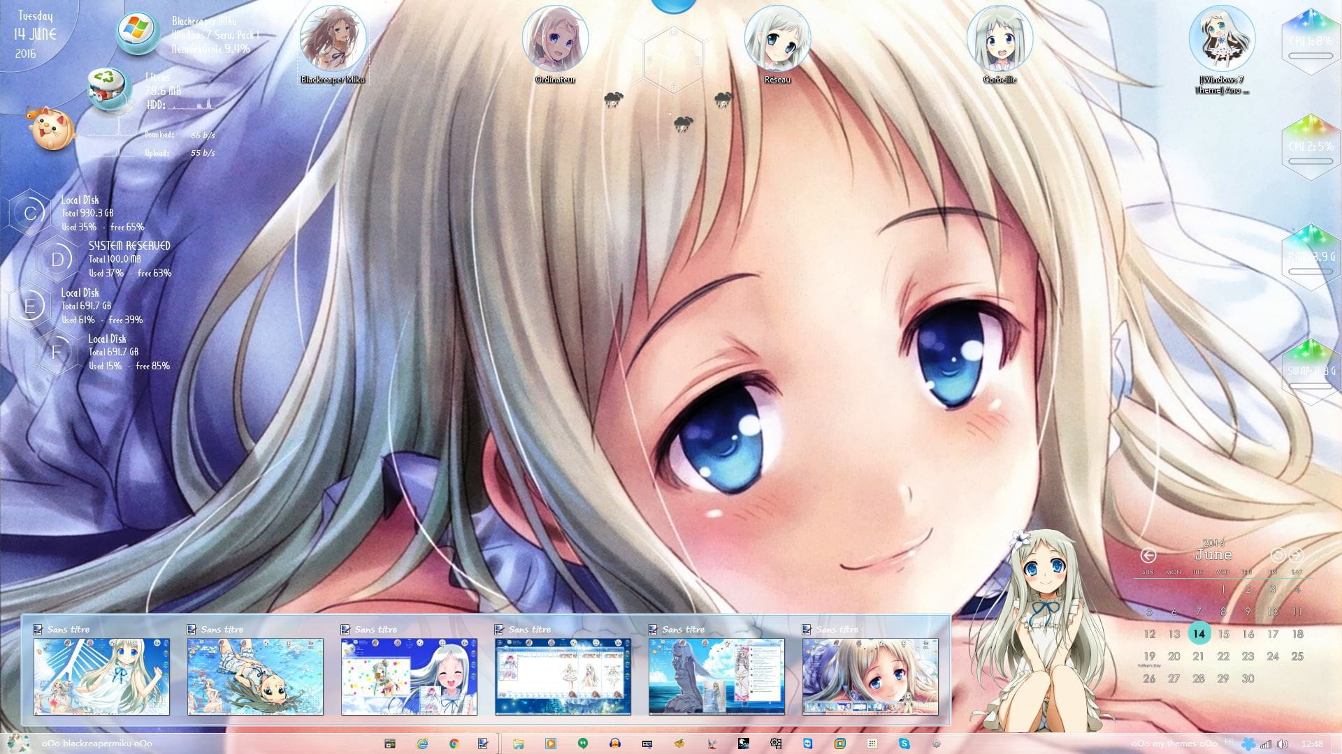 未闻花名 面码 win7电脑主题下载