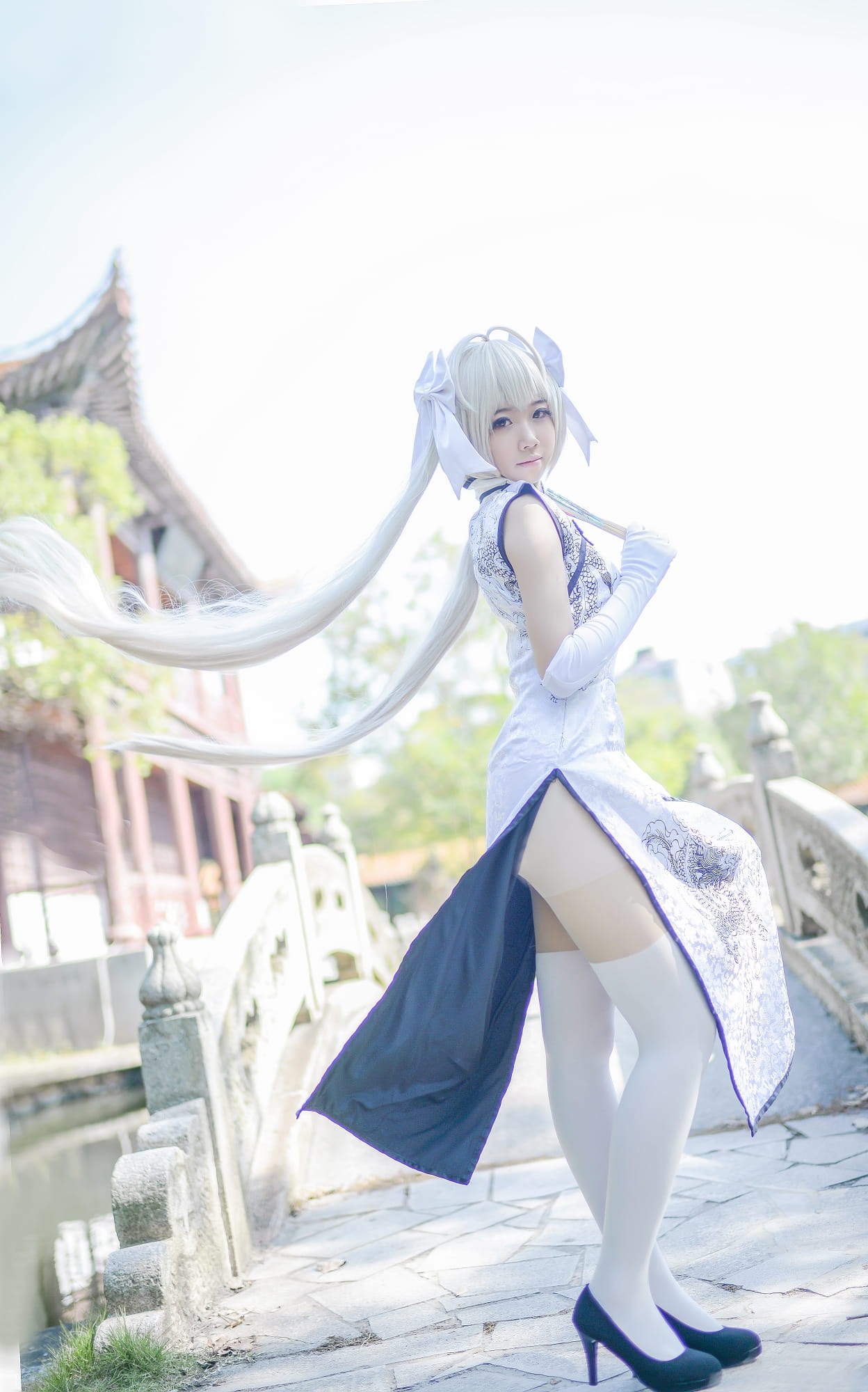 【授权】夏天来了！穹妹的旗袍COS：这腿我玩一年！(1)