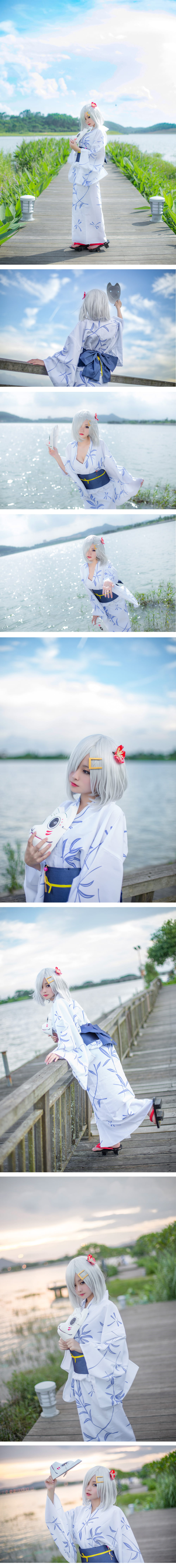 【授权】舰队Collection 滨风 浴衣ver. cos