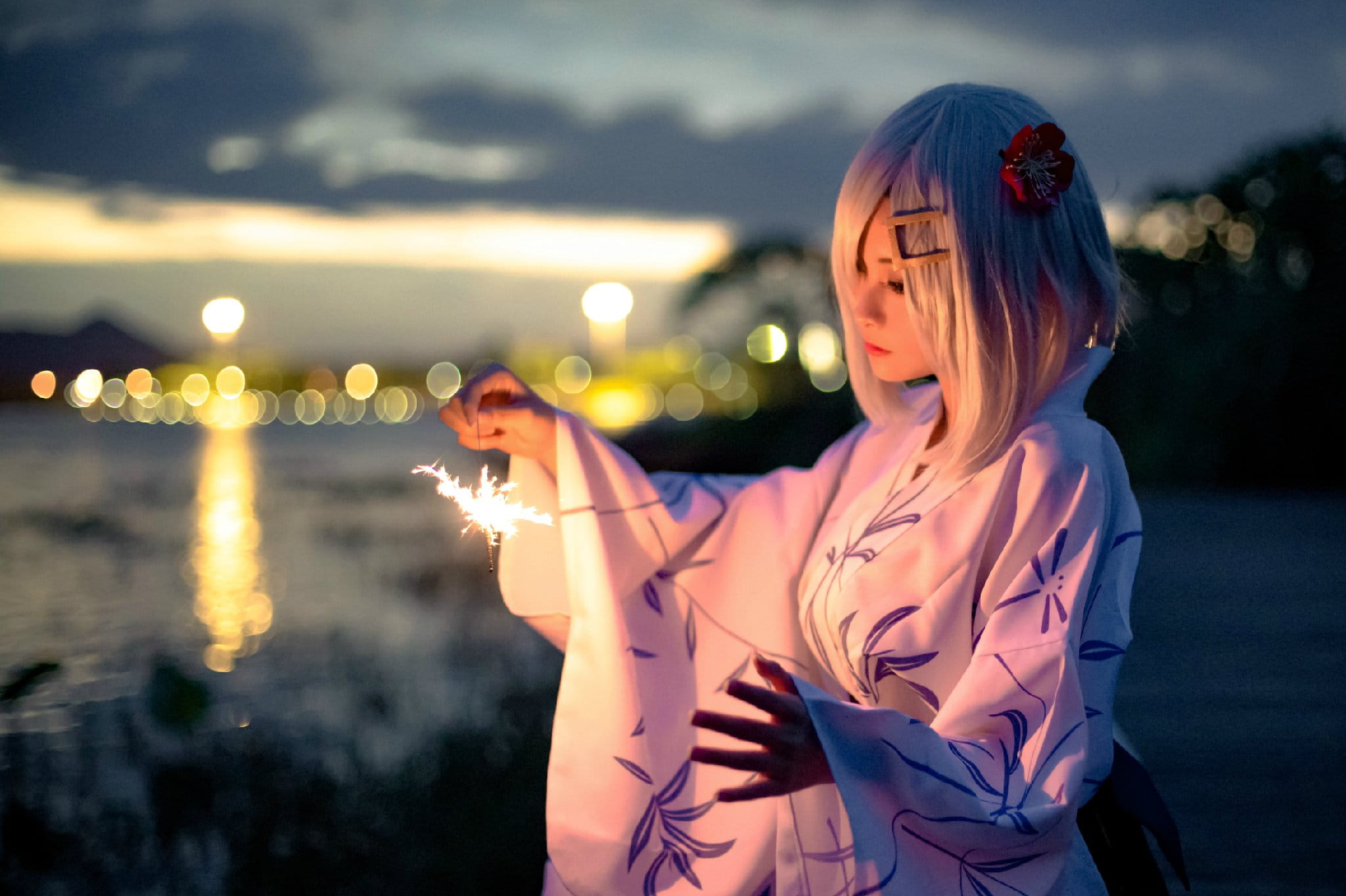 【授权】舰队Collection 滨风 浴衣ver. cos