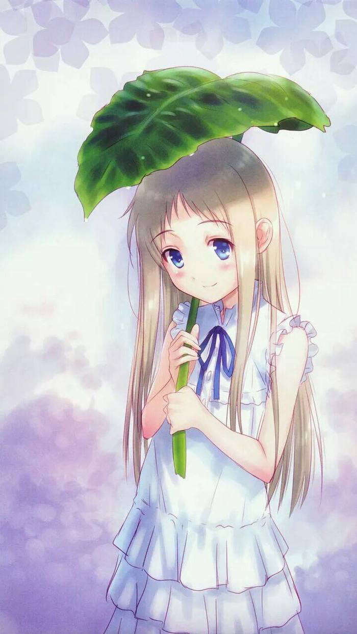 未闻花名 治愈系少女面码手机壁纸