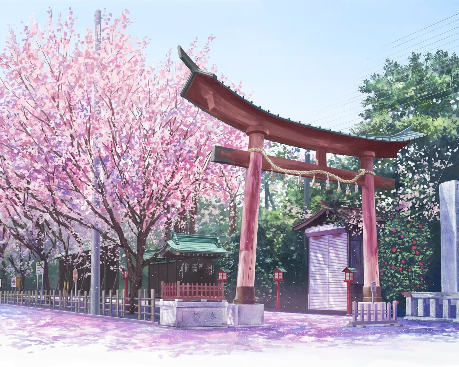 壁纸美作：夏日的神社