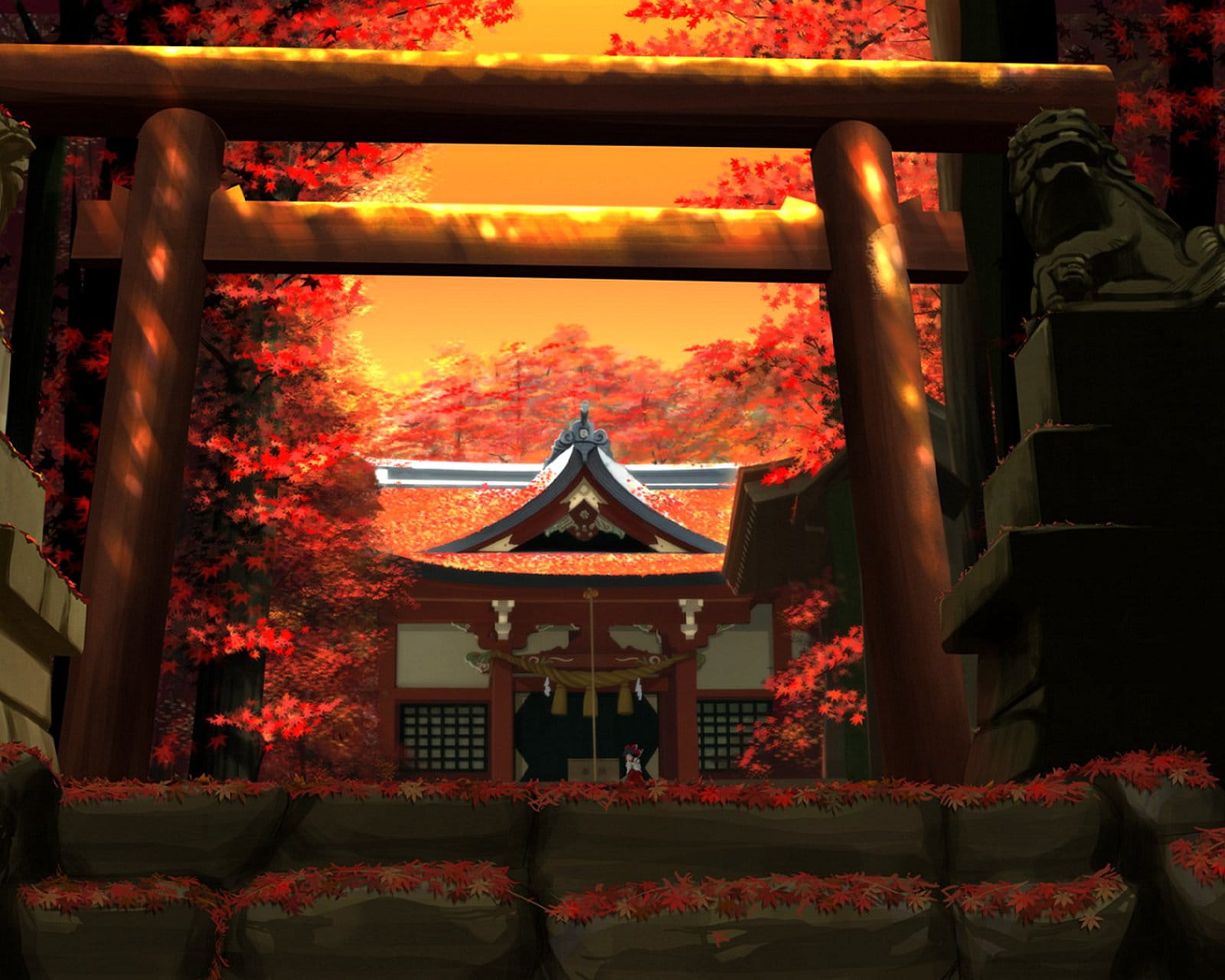 壁纸美作：夏日的神社