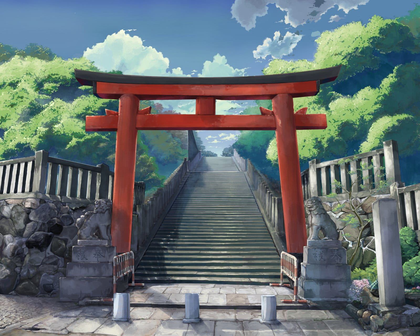 壁纸美作：夏日的神社
