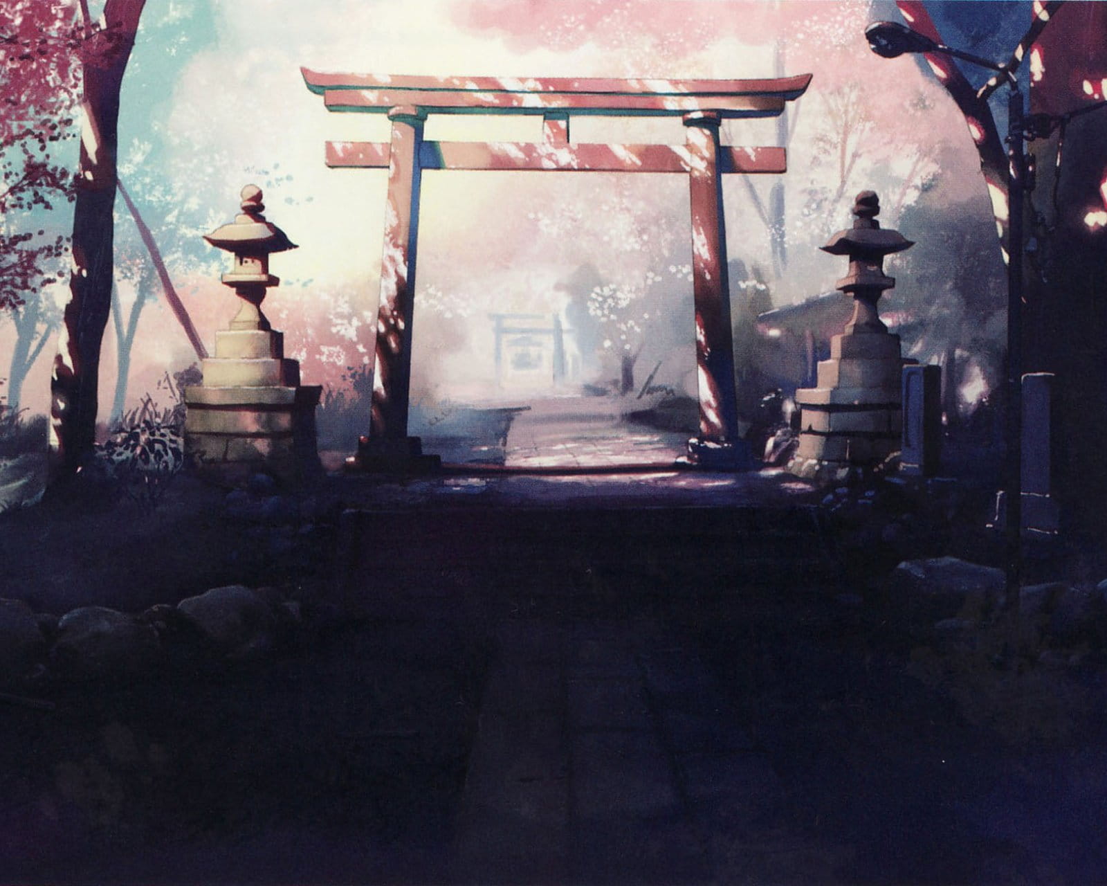 壁纸美作：夏日的神社