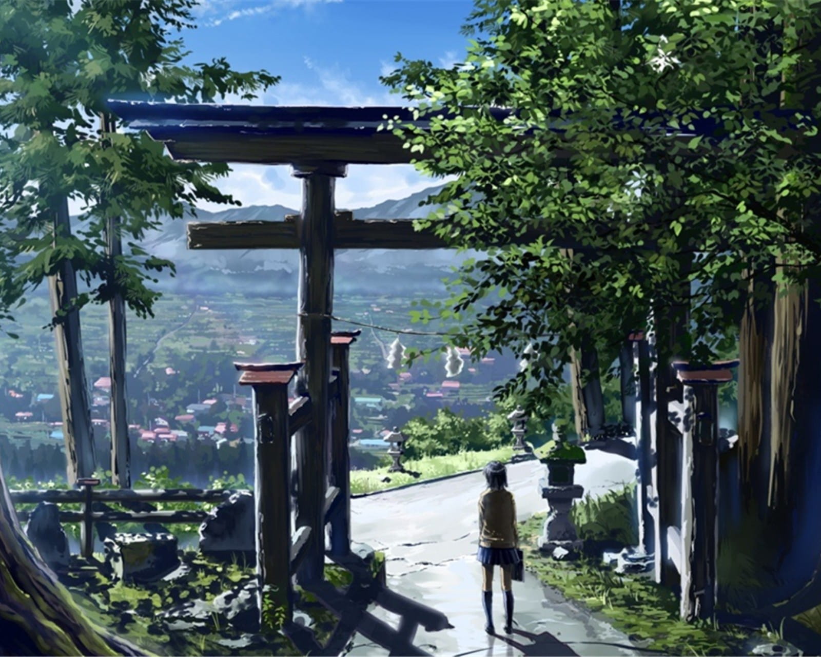 壁纸美作：夏日的神社