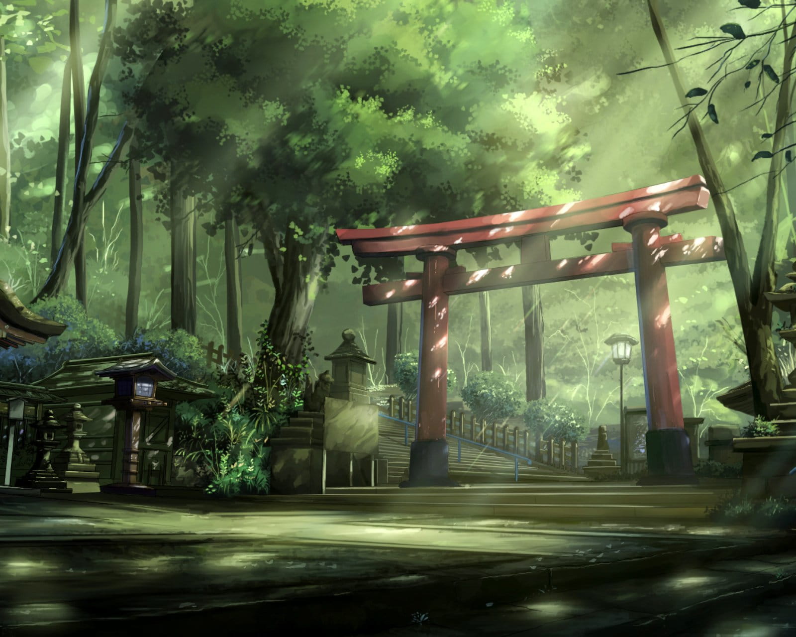 壁纸美作：夏日的神社