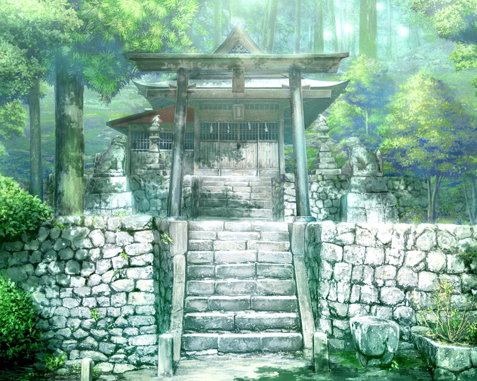 壁纸美作：夏日的神社
