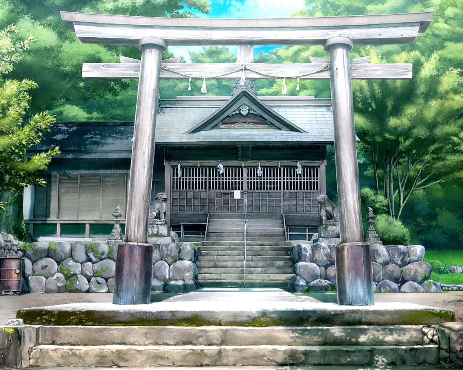 壁纸美作：夏日的神社