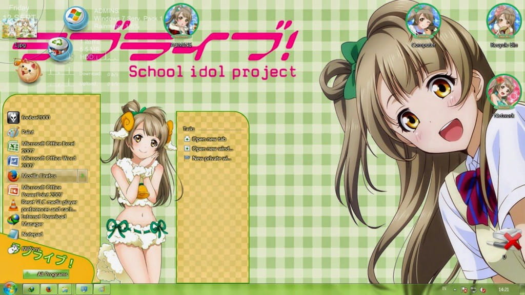 【Win7主题】 lovelive南小鸟下载