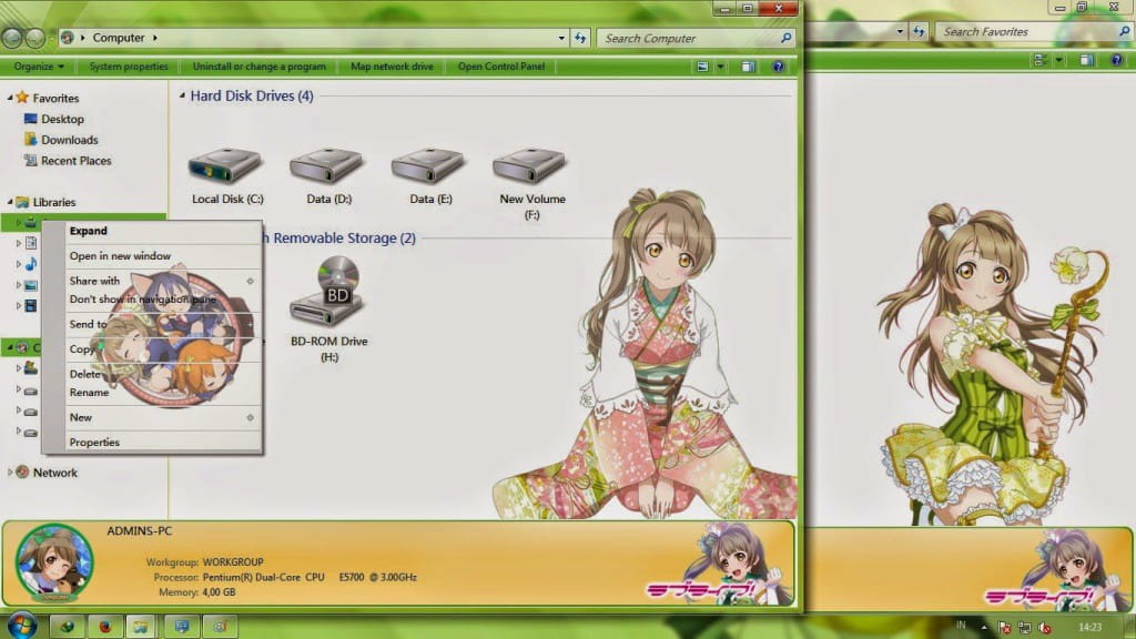 【Win7主题】 lovelive南小鸟下载