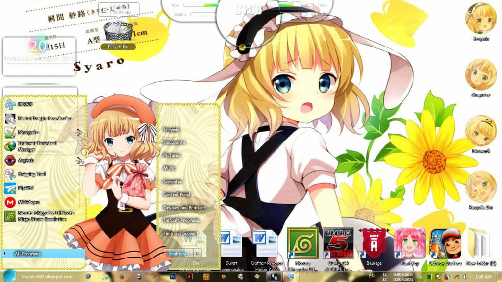 【win7主题】请问您今天要来点兔子吗 桐间纱路 下载