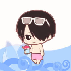 黑子的篮球夏日海岸风Q版头像