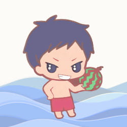 黑子的篮球夏日海岸风Q版头像