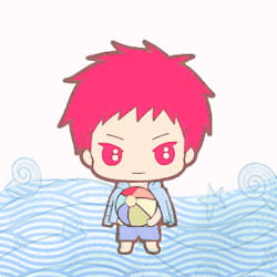 黑子的篮球夏日海岸风Q版头像