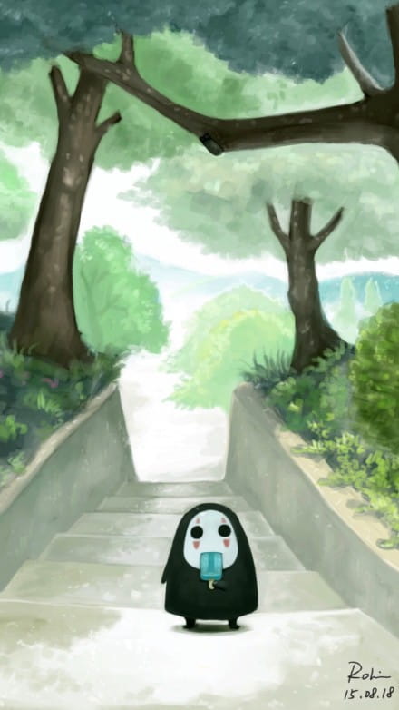 萌萌哒 千与千寻无脸男电脑壁纸手机壁纸(1)