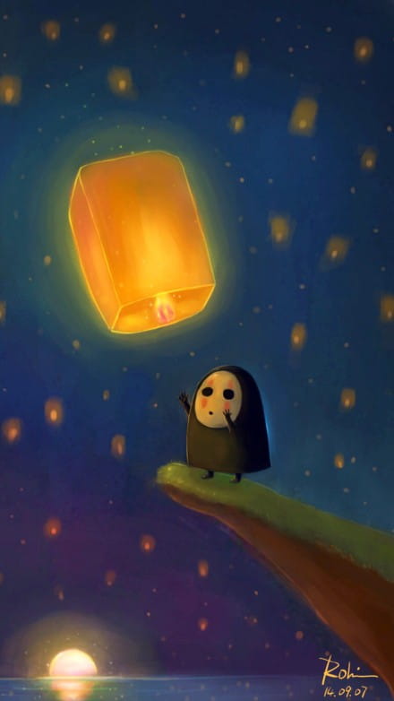 萌萌哒 千与千寻无脸男电脑壁纸手机壁纸(1)