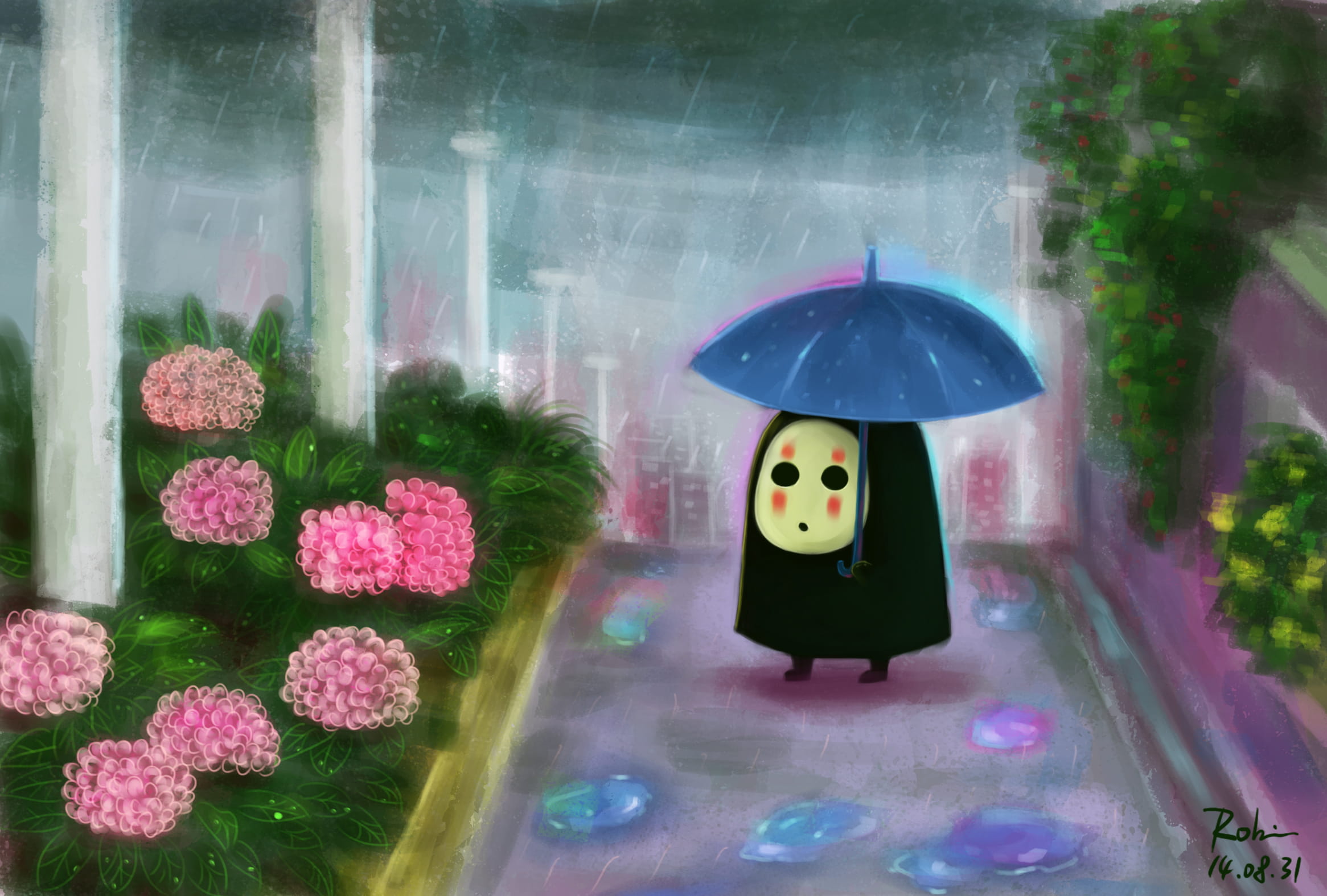 萌萌哒 千与千寻无脸男电脑壁纸手机壁纸(1)