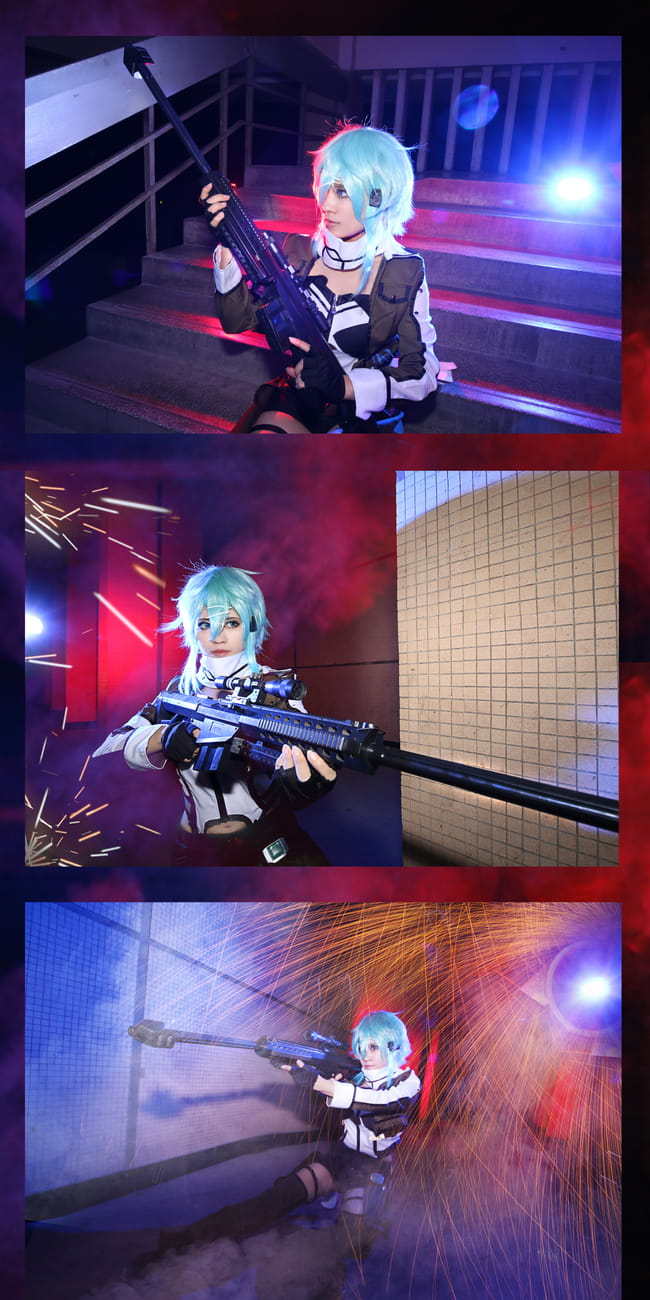 刀剑神域 GGO狙击手 朝田诗乃cos