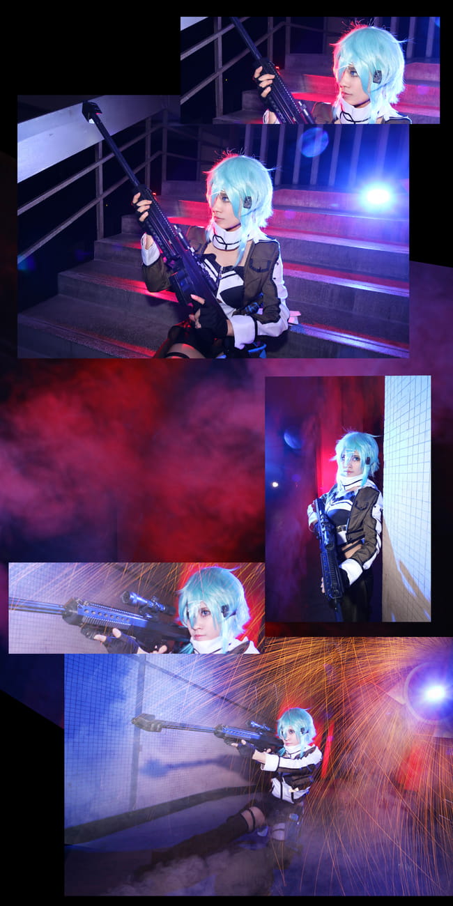 刀剑神域 GGO狙击手 朝田诗乃cos