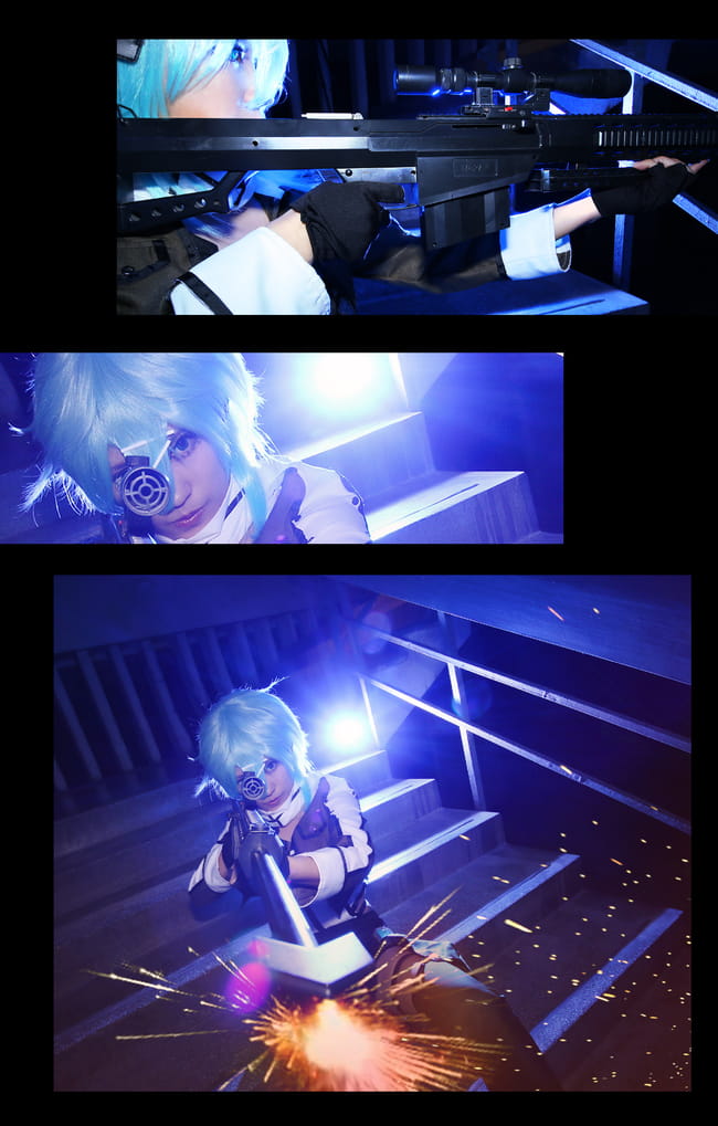 刀剑神域 GGO狙击手 朝田诗乃cos