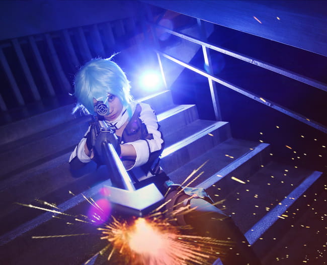 刀剑神域 GGO狙击手 朝田诗乃cos