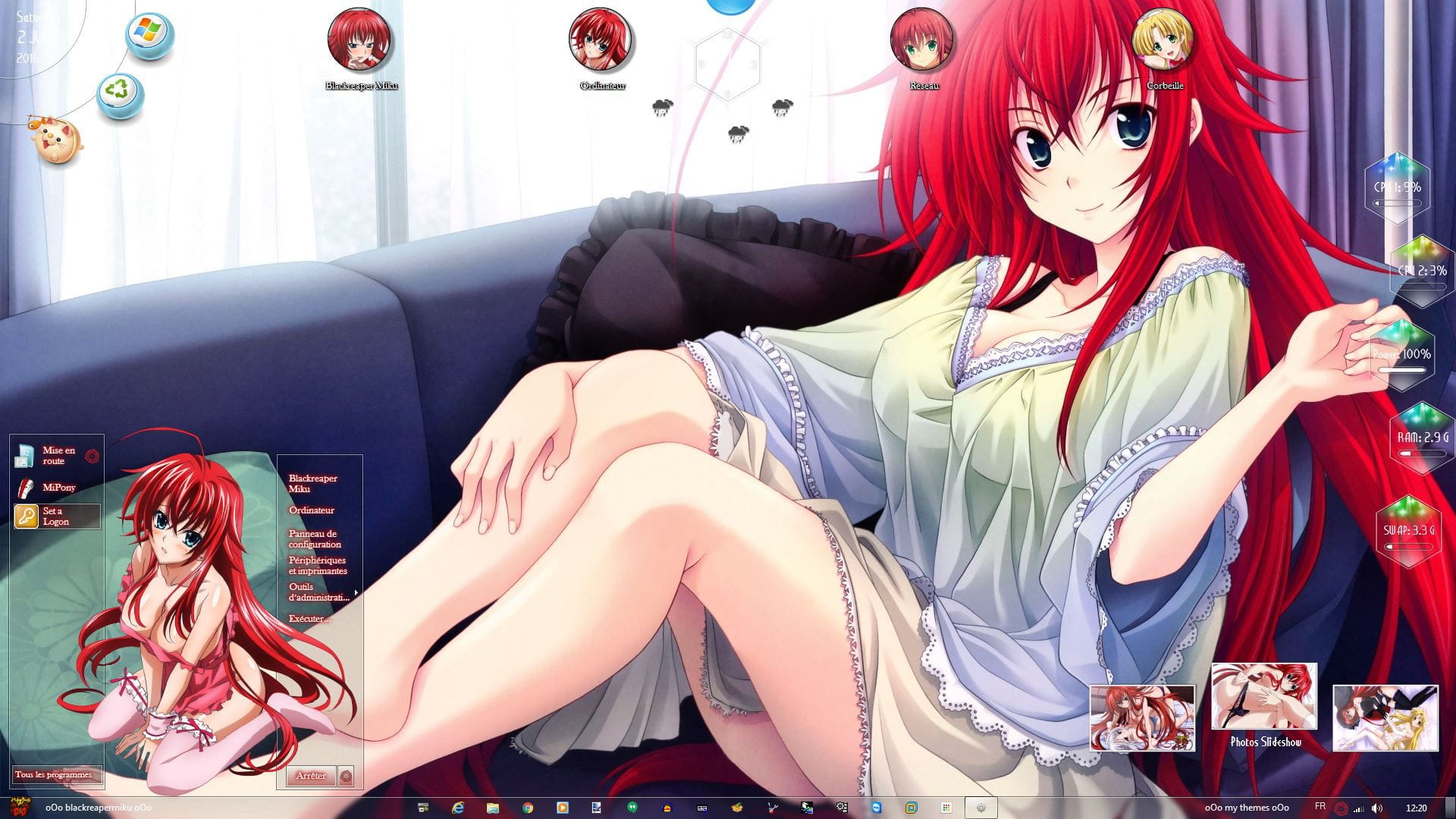 【win7主题】恶魔高校High School DXD V2 下载