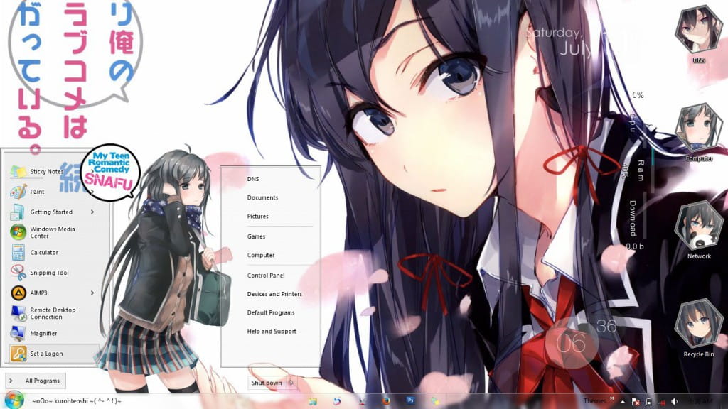 【Win7主题】我的青春恋爱物语果然有问题 雪之下雪乃下载