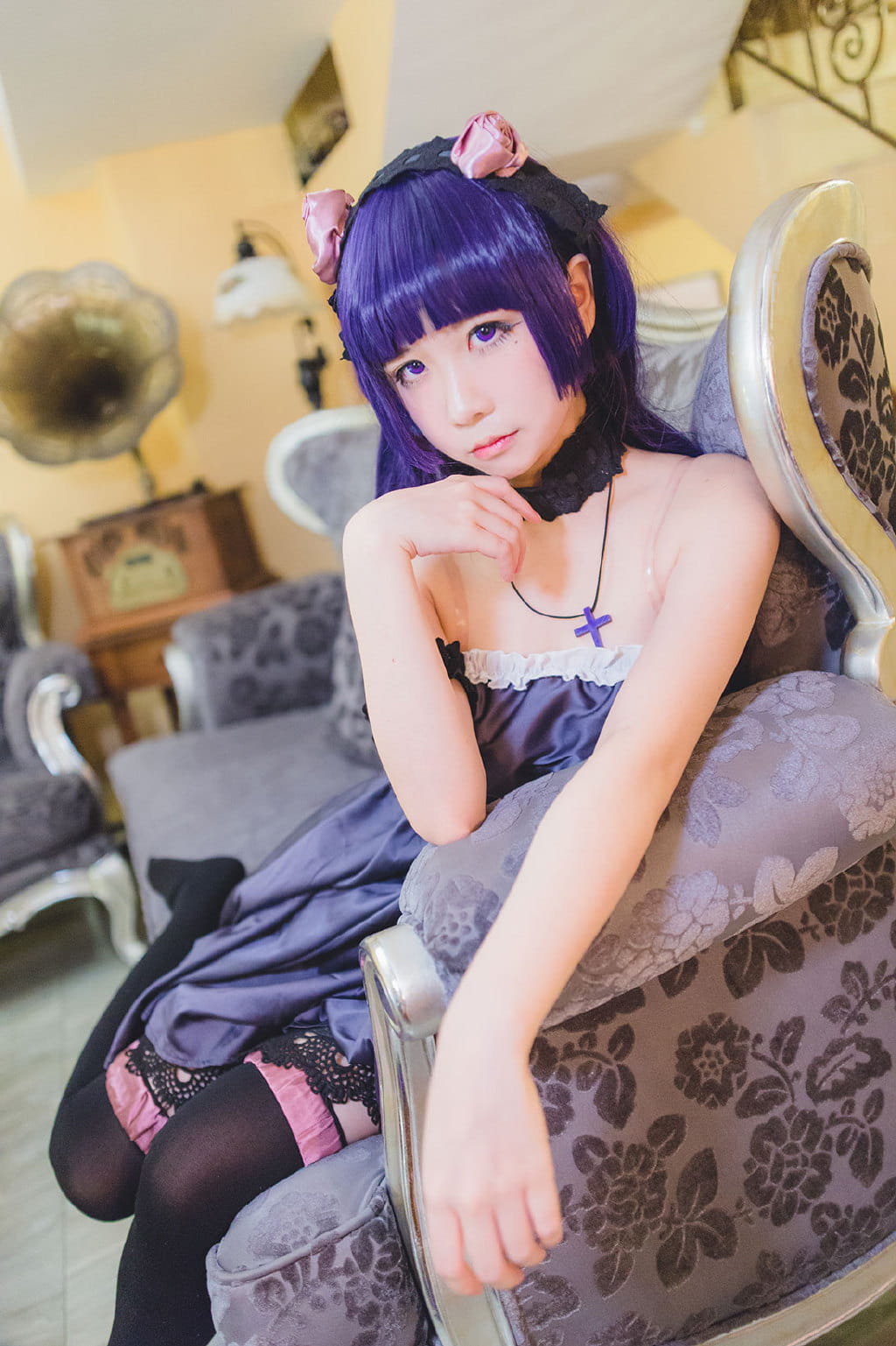 【授权】绝对领域 诱人黑猫 五更琉璃cos