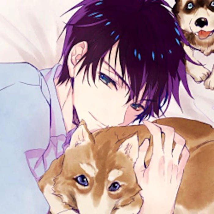 抱宠系类二次元男生头像 动漫男头