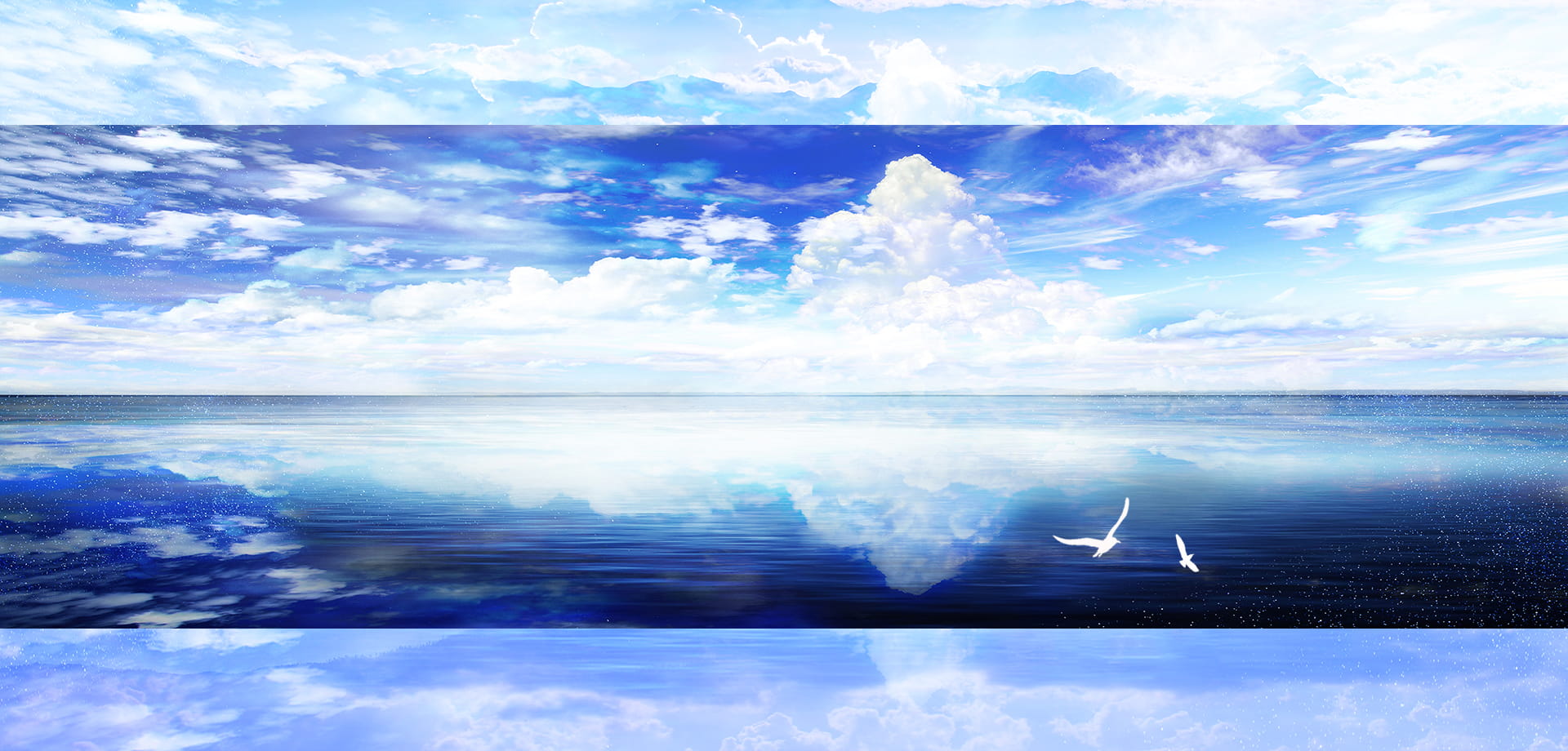 一场美丽的邂逅 属于你的蓝色电脑壁纸