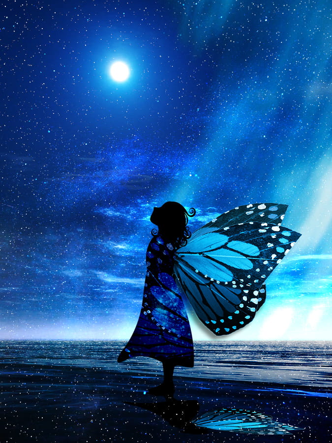 一场美丽的邂逅 属于你的蓝色电脑壁纸