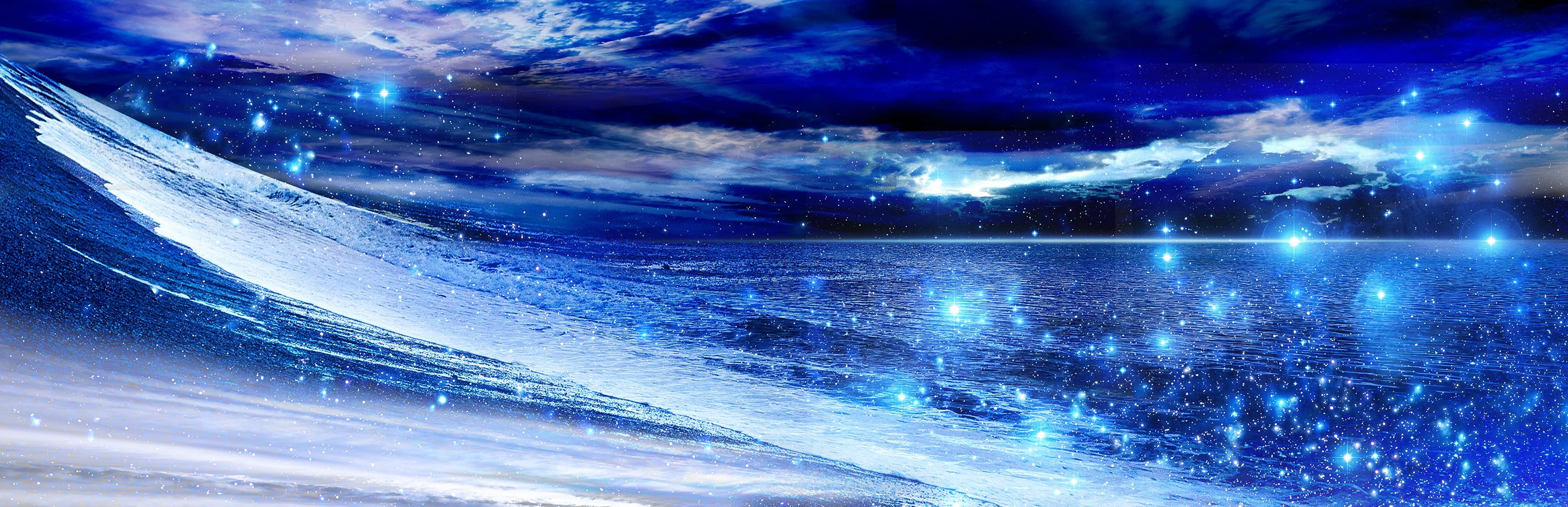 一场美丽的邂逅 属于你的蓝色电脑壁纸