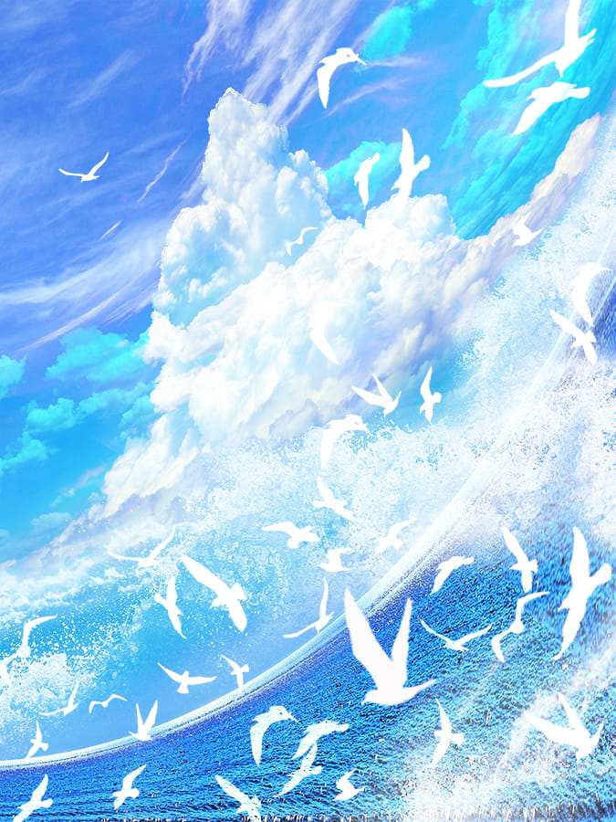 一场美丽的邂逅 属于你的蓝色电脑壁纸