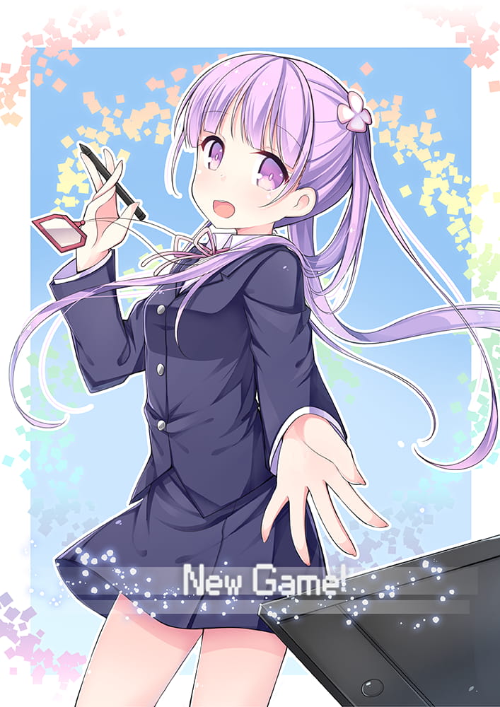 紫色双马尾萝莉旋风 new game凉风青叶手壁纸图集(1)