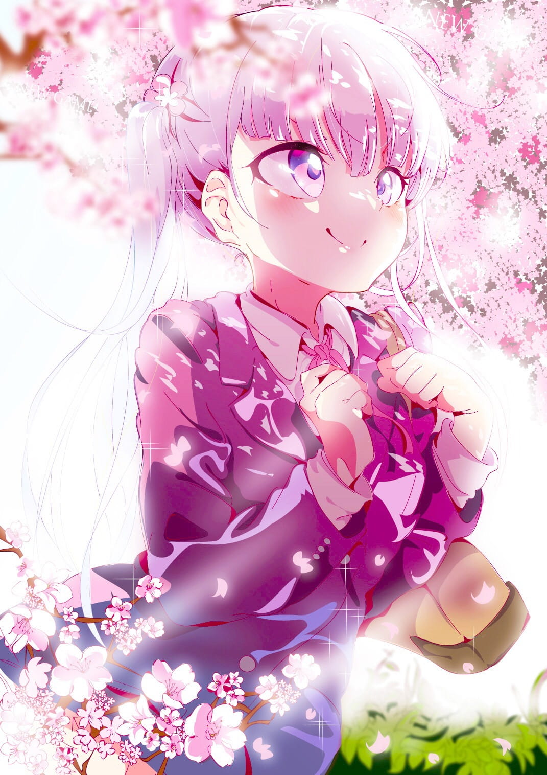 紫色双马尾萝莉旋风 new game凉风青叶手壁纸图集(1)