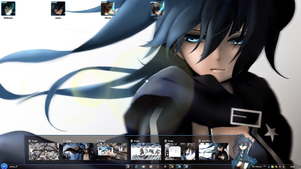 【win7主题】冷酷的黑岩射手/Black Rock Shooter 下载