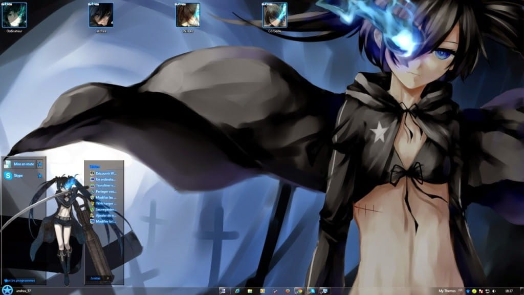 【win7主题】冷酷的黑岩射手/Black Rock Shooter 下载