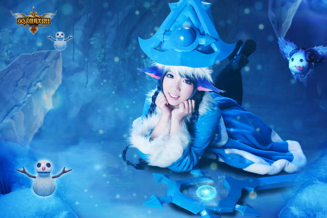 【授权】英雄联盟 冰雪节寒冬精灵璐璐 cos