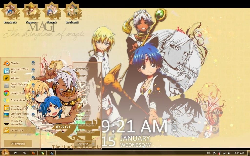 【Win7主题】magi魔笛 魔术王国 下载